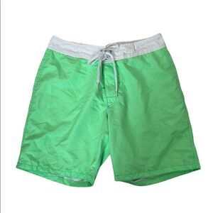 Old navy shorts white  lime green size medium mens vacation bottoms C75